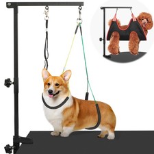 Dog Grooming Arm with Pet Grooming Hammock, 35" Pet Grooming Table Arm with A...