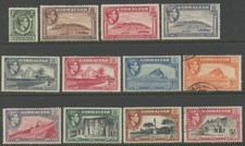 GIBRALTAR Sc#107-116 1938-49 KGVI Scenes Complete Set OG Most Mint Hinged