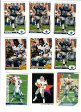 Emmitt Smith Troy Aikman Card Lot (9) Cowboys Upper Deck MVP Collector’s Choice