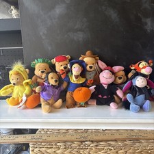Vintage 1999 Disney Store Winnie The Pooh Mini Bean Bag Plush Lot 11 NWT