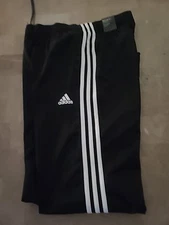 New adidas Essentials Warm-Up Open Hem Black Track Pants H46110 Men’s Small 