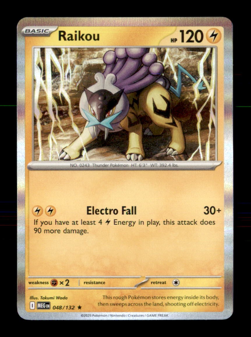 Raikou 048/132 Rare Mega Evolution Pokemon Holo Near Mint