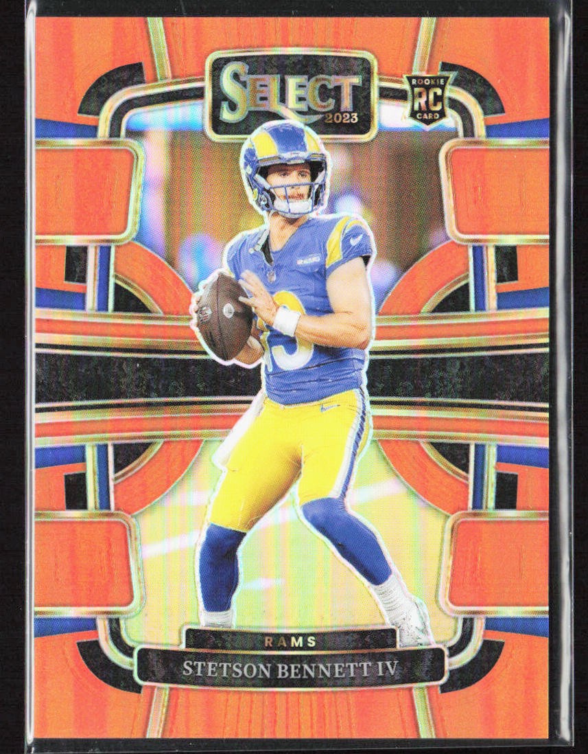 2023 Panini Select Stetson Bennett IV Concourse Orange Prizm /49 #55 Rookie