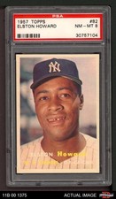1957 Topps #82 Elston Howard Yankees PSA 8 - NM/MT
