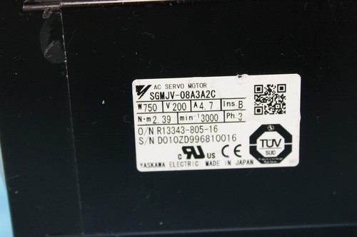 YASKAWA SERVO MOTOR SGMJV-08A3A2C 750W, 1Pcs, Free Expedited Shipping - Picture 6 of 6