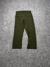 Lululemon Leggings Womens 4 Green High Rise Crop Yoga Pants Athletic Workout