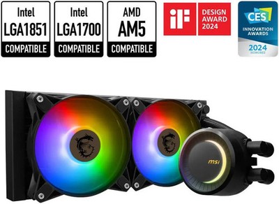 Brand New. MSI MAG Coreliquid A13 240 Black RGB Liquid Cooling AIO.