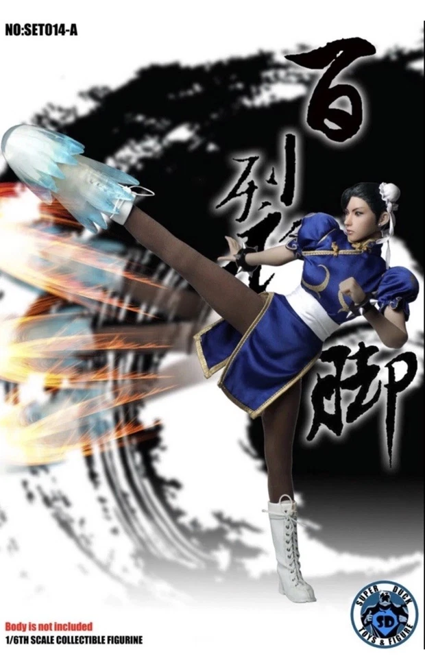 "Juego de figuras y ropa de Chun Li Street Fighter 1:6 SET014A TBLeague S23B cuerpo 12""" Foto 2 de 2