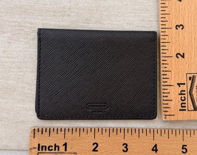 NEW Coach Brown Saffiano Leather ID/Credit Card/Business Card Case
