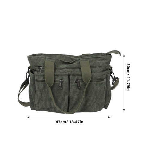  Women's Tote Bag Corduroy Handbag with Detachable Strap Handbags for - Picture 4 of 12