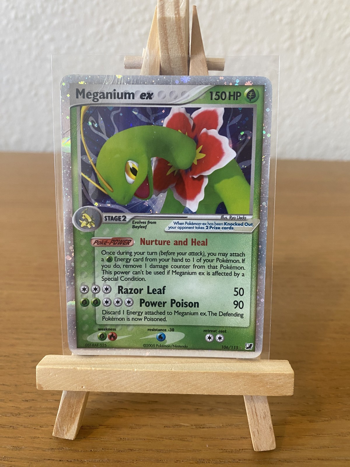 Pokemon TCG Meganium EX Holo Ultra Rare Card 106/115 EX Unseen Forces