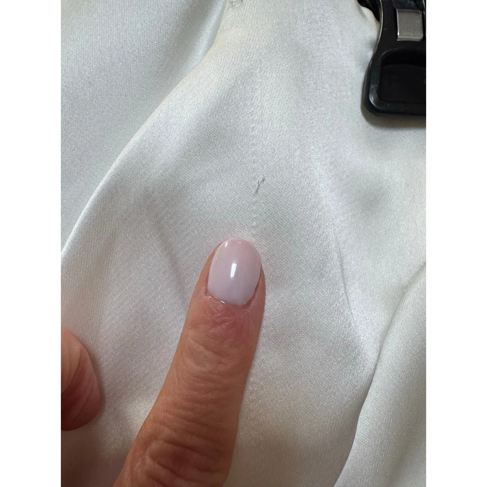 Vestido midi de satén sin tirantes marfil Amsale - Talla 14 Foto 4 de 4