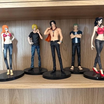One Piece JEANS FREAK Figures Set of 5 Nami Sanji Ace Zoro Robin