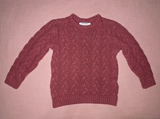 Toddler Cable Knit Sweater 4T Burgundy Crew Neck Long Sleeve Old Navy