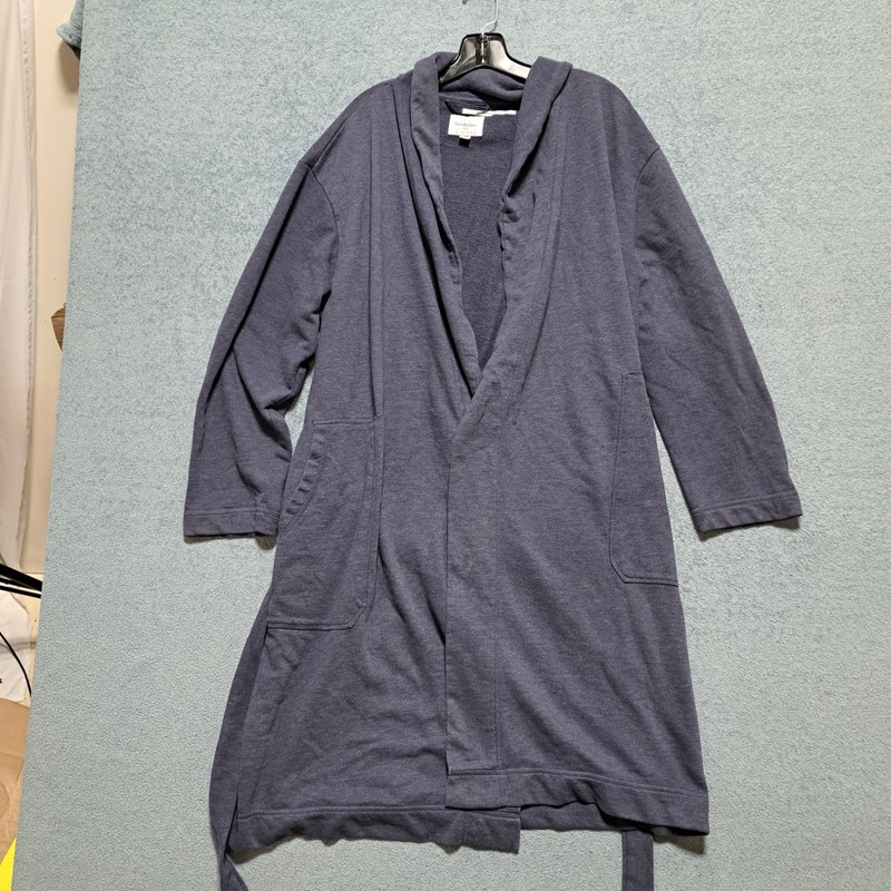 Goodfellow & Co. Mens Robe Size L/XL Blue Lounge Housecoat Casual Long Sleeve