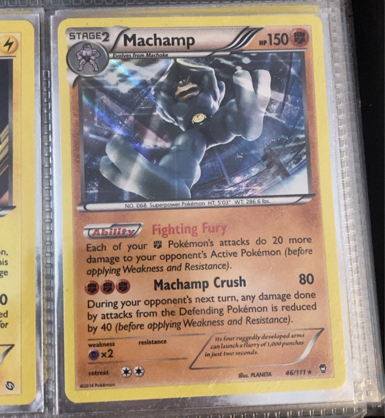 Pokemon Machamp 46/111 Furious Fists  Holo - Mint