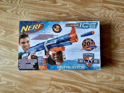 Hasbro Nerf N-Strike Elite Retaliator Sonic Ice 4 in 1 Blaster vollständig + OVP