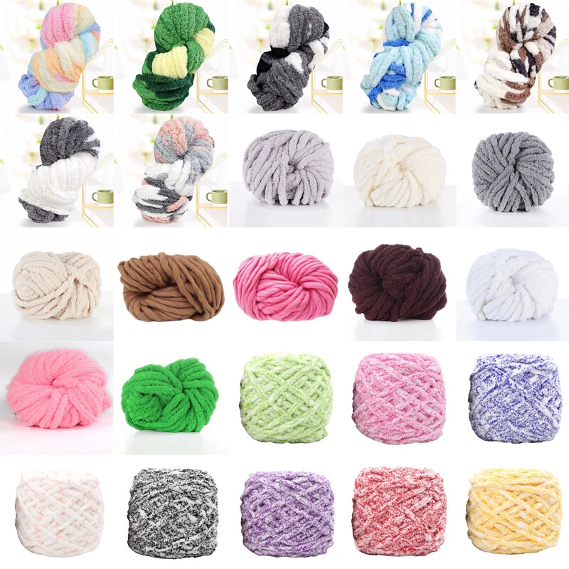 250 g madeja brillante grueso hilo de chenilla ganchillo suave bebé terciopelo tejer lana - Foto 3 de 4