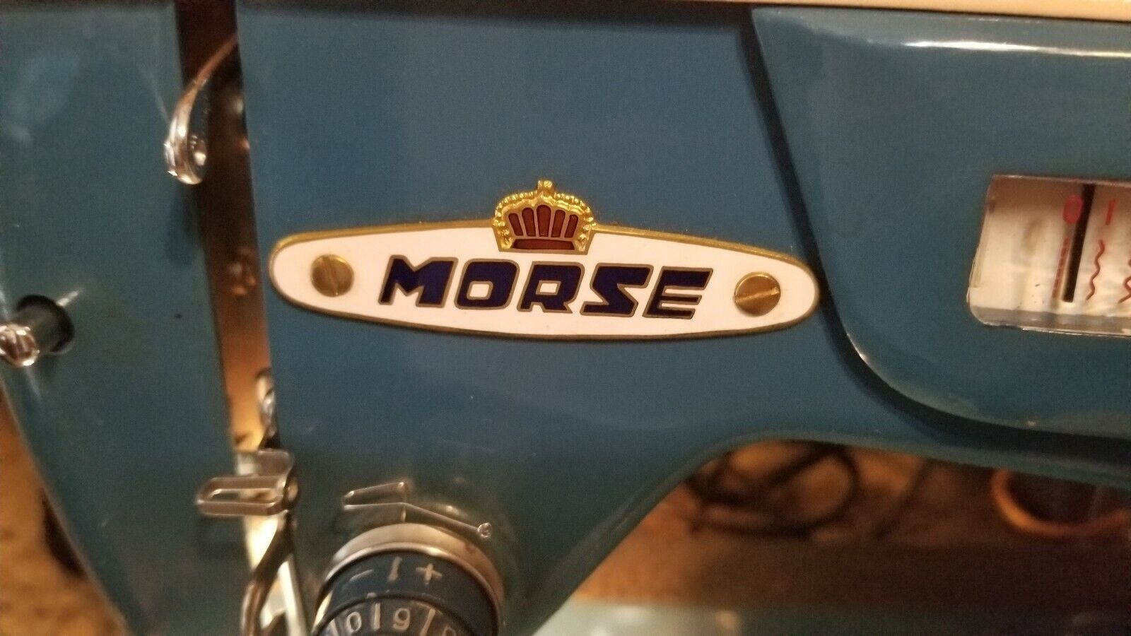 Vintage Morse De Luxe Zig Zag Sewing Machine Tested w/ ORIGINAL Case RARE