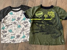 GAP KIDS  JUMPING BEANS Boys Lot of 2 Dinosaur T-Shirts Tops size S 5T