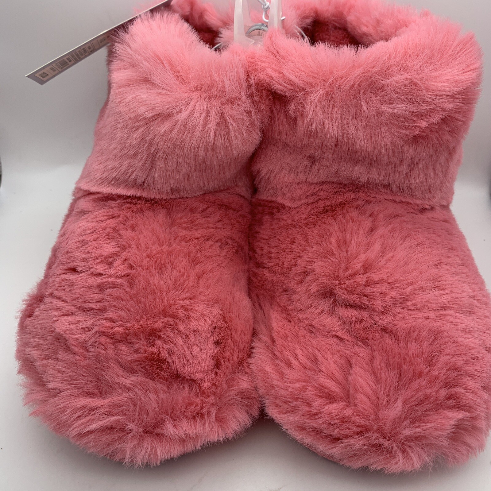 Cat & Jack Faux Fur Slippers For Girls Pulling Bootie Pink Size XL 11