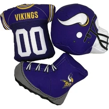 Pets First NFL Locker Room Set Toy for Dogs & Cats Dog Chew Toy with Squeaker