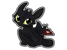 Toothless Dragon Chibi Animated Cartoon Sticker Waterproof Vinyl Decal Car Lapto