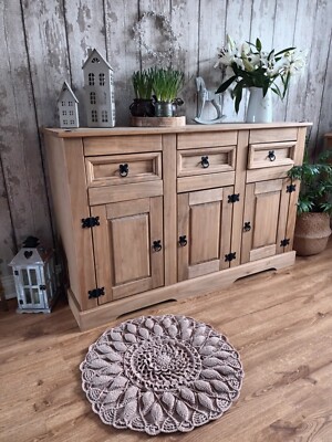 3D Handarbeit Häkeln Klobiger Teppich Matte Naturbaumwolle 63cm Boden Boho Rustikal