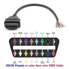 OBD2 OBD-II Opening Cable 16 Pin Female Extension Connector Diagnostic Cable