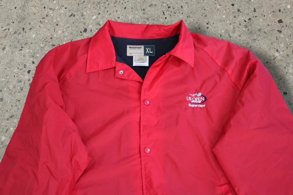Rare! Vintage 2008 US Open Tennis Supervisor Men’s XL Red Nylon Jacket - Image 3 of 4