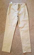 Size 40 PATRIZIA PEPE Tan Khaki Cotton Stretch Ankle Pants Slacks Trousers Women