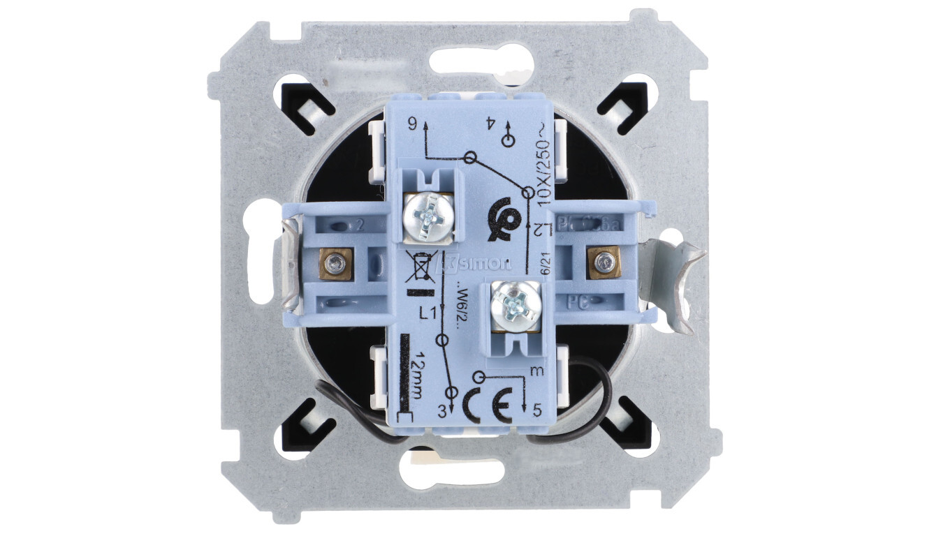 Simon 54 Double stair switch with backlight (module) 10AX 250V screw term /T2UK
