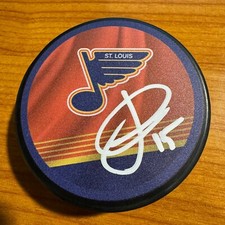 JAKUB VRANA ST LOUIS BLUES SIGNED / AUTOGRAPHED LOGO PUCK NICE!!