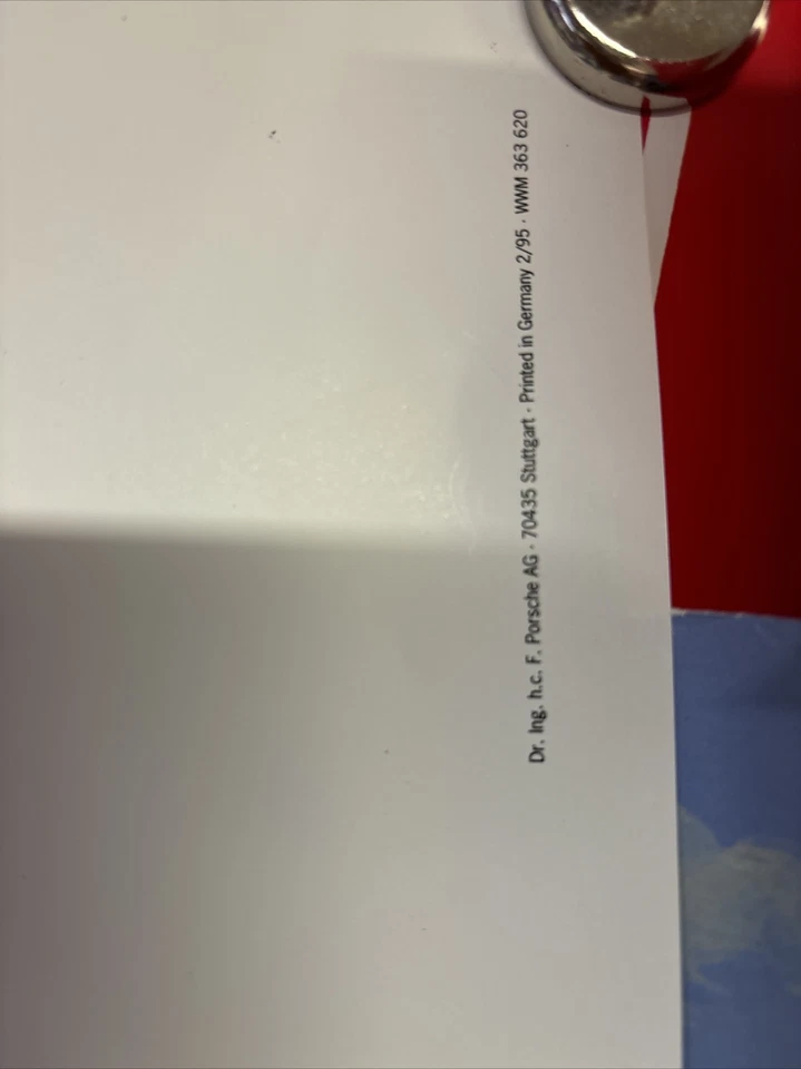 Pósters Porsche 911 turbo recortados de fábrica 1995 vintage raros con especificaciones Foto 2 de 4