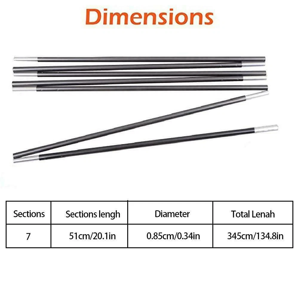 Lightweight tent clearance poles