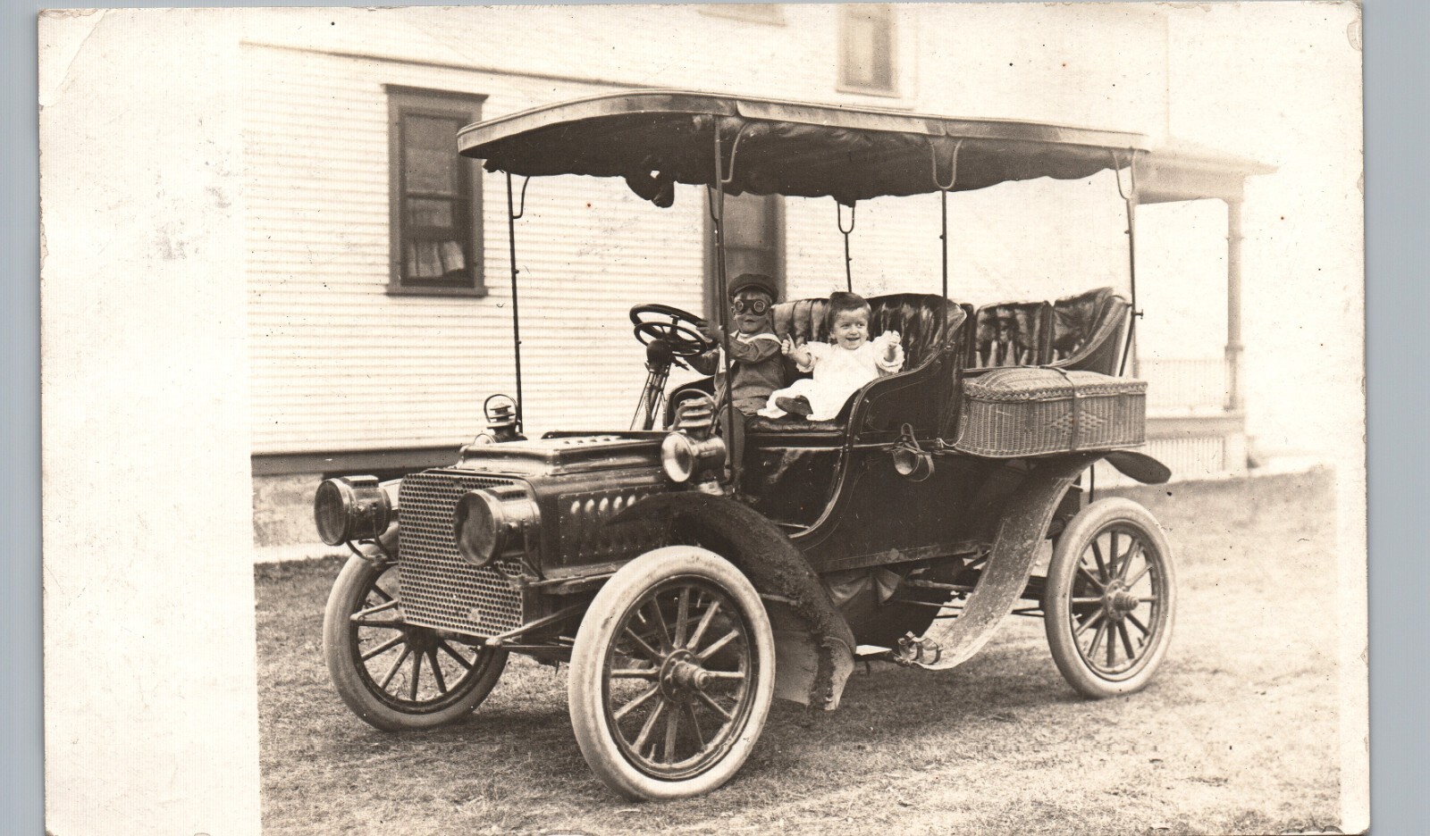 OFF MAKE? EARLY CAR madison wi real photo postcard rppc rare antique