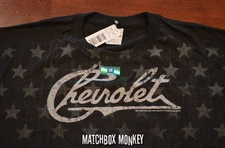 Chevy Chevrolet T-Shirt Officially Licensed Americana Patriotic Flag Vintage NWT