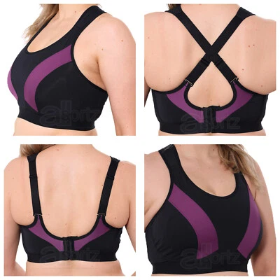 Damen Sport BH High Impact ohne Bügel ungepolstert Multiway UK Übergröße Neu Damen - Bild 1 von 4