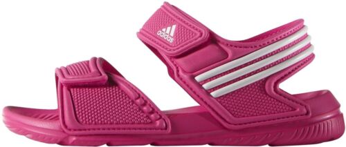 adidas Akwah 9 Girls Kids Flip Flop Sandal Water Shoe Pink Hook and Loop - Picture 1 of 7