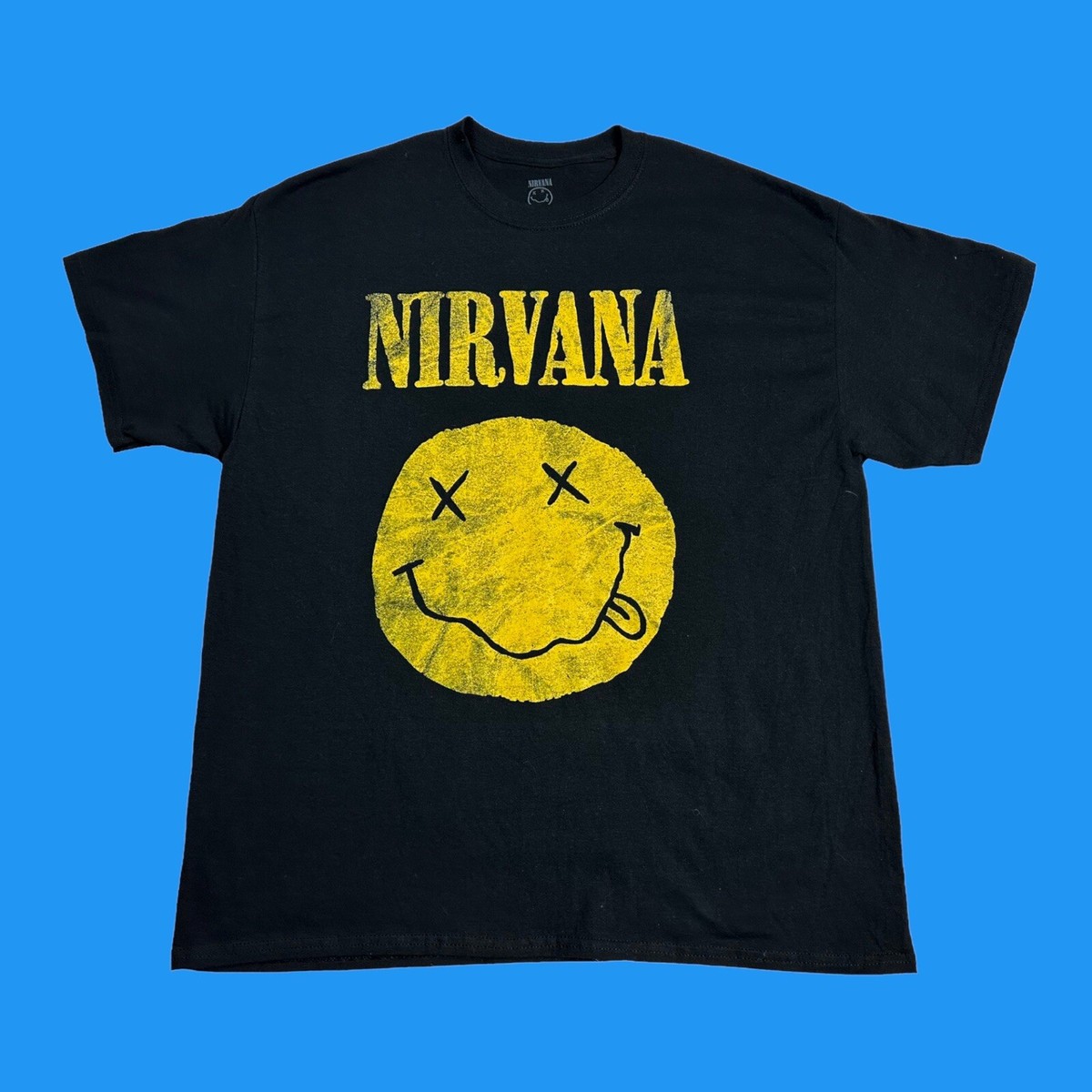 Rare Nirvana Mens Size XL Licensed Smiley Face 90