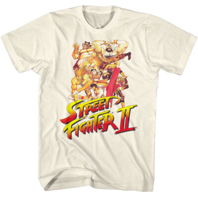 Street Fighter 2 Capcom Video Game Characters Collage Men's T