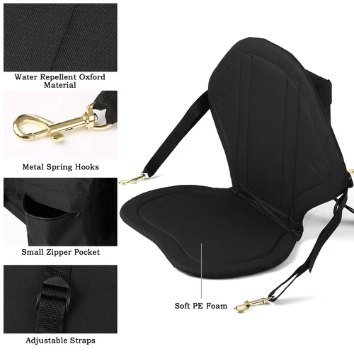 (BLACK)Water Repellent Children Kayak With Back Support Kids High Back DY9 - Picture 7 of 12