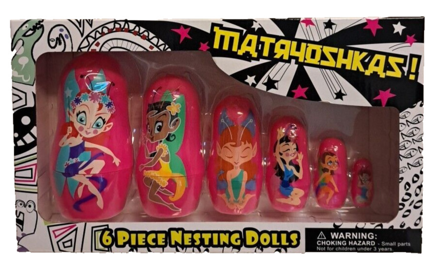 6 Piece Pink Plastic Dolls Brand New Age 3+