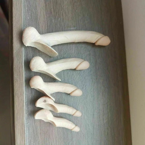 5 x BIG 1/6 Scale Male Dark Suntan Pale Skin Genitals Penis For 12" Male PH Body - Foto 9 di 16
