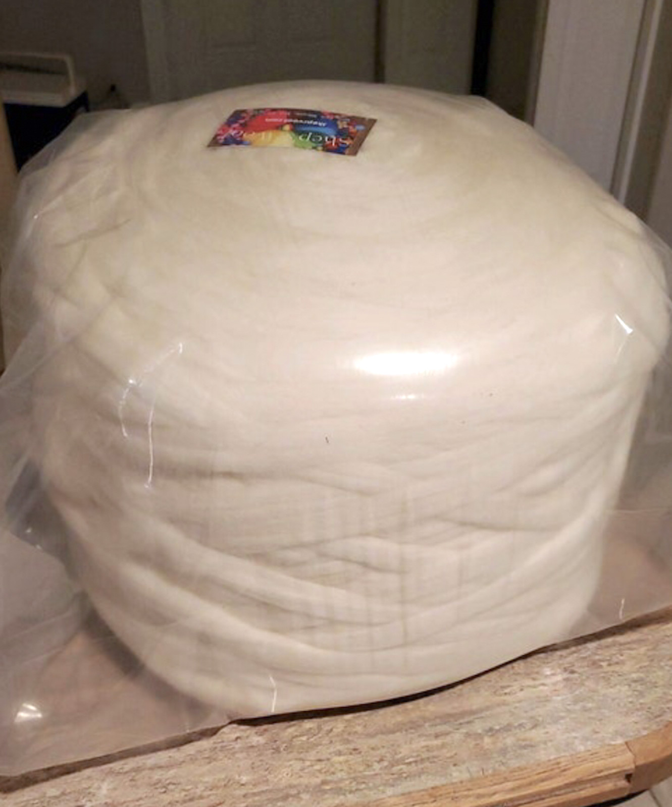 20 lbs Pounds Wool Roving Fiber Spinning, Felting, Weaving, Knitting, Filling