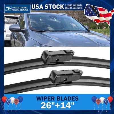 Quality East Forest Top-Lock Wiper Blades 26''+ 14'' One click clarity Spotless