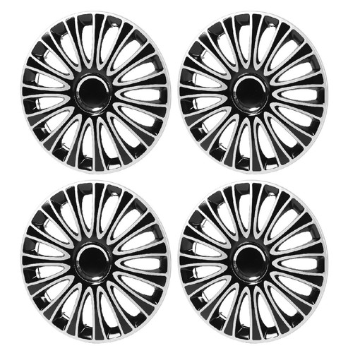 4Pcs Hub Cover 15 Inch Black Hub Protective Decorative Hub Cap For 500