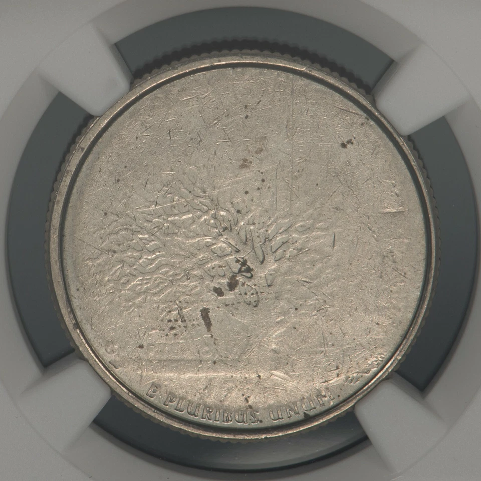 1999 25c CT State Quarter - Dramatic Mint Error - Struck Thru Grease NGC - B1295 - Image 3 of 4