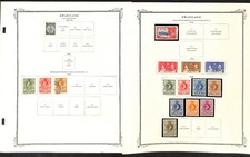 Collection de timbres Swaziland sur 14 pages spécialisées Scott, 1889-1970 (BB)