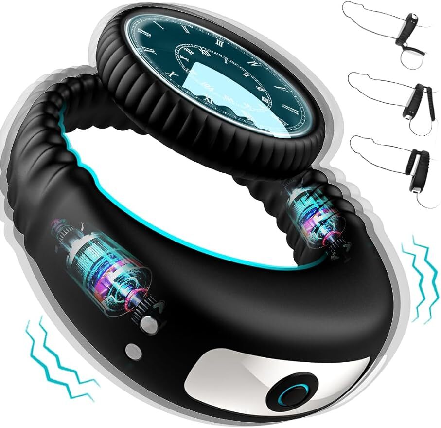 Dual Dehnbar Penisring Vibratoren mit starken Stimulation für Männer und Paare Dual Dehnbar Penisring Vibratoren mit starken Stimulation für Männer und Paare